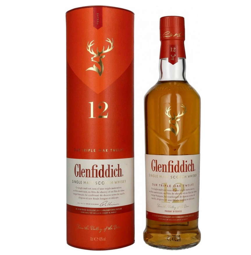 GLENFIDDICH TRIPLE OAK 12y 40% 0,7 l (tuba)