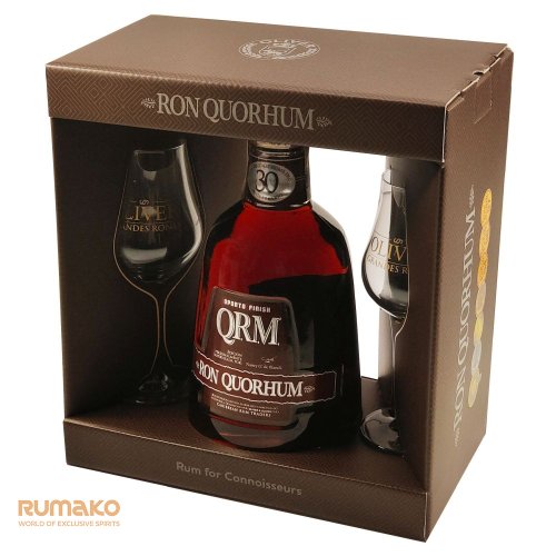 Quorhum 30 Oporto Finish 40% 0,7l v dárkovém boxu se 2 skleničkami