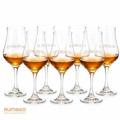 Quorhum 6x degustační sklenička na rum s logem Quorhum QRM 150 ml