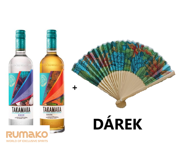 Takamaka DUO (Dark spiced + Koko) + vějíř jako DÁREK