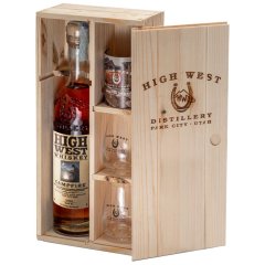 High West Whiskey Campfire 46% 0,7l Wood Box + 2 skleničky