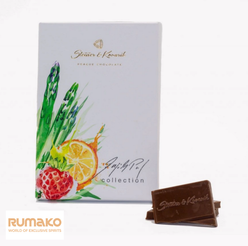 Stainer & Kovařík bílá čokoláda s chřestem a jahodami 40% 070g