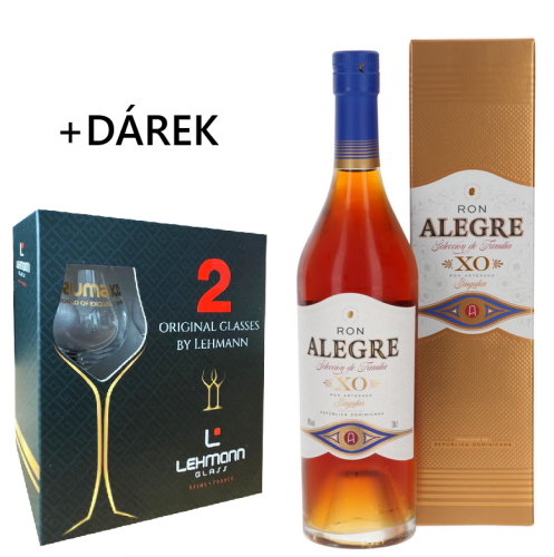 Rum Alegre Selección de Familia XO 40% 0,7l + skleničky RUMAKO jako DÁREK