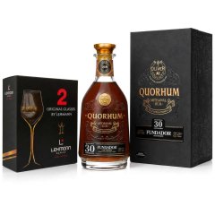 Quorhum Fundador Cask Strength 54,3% 0,7l v dárkové krabičce + 2 skleničky QRM v dárkové krabičce