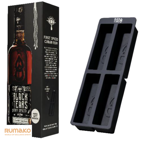 Black Tears Spiced Rum 40% 0,7l s formou na led v dárkové krabičce jako DÁREK