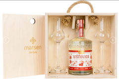 Marsen Višňovica TRADITIONAL 42% 0,7l v dřevěném boxu se skleničkami