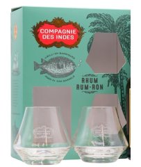Dárková krabička se dvěma skleničkami na rumy Compagnie des Indes