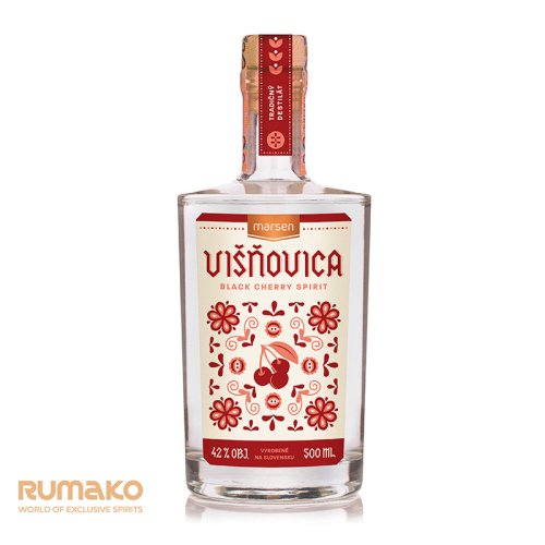 Marsen Višňovica TRADITIONAL 42% 0,5l v dárkovém balení se skleničkou