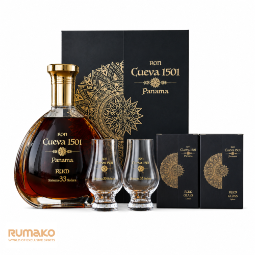 Rum Cueva 1501 33 Sistema Solera  40% 0,7l + 2 skleničky jako DÁREK