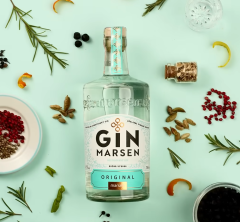 Gin Marsen Original 42% 0,7l v dřevěném boxu se skleničkami