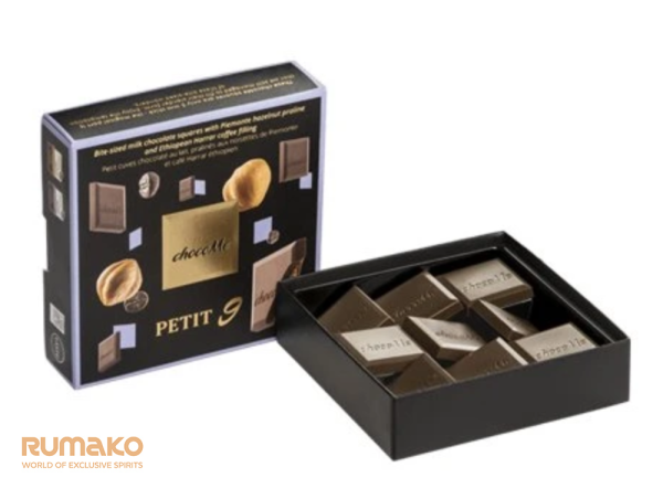 Minibonboniéra Petit 9 chocoMe s gurmánskými čokoládičkami plněnými lískovými oříšky a kávou