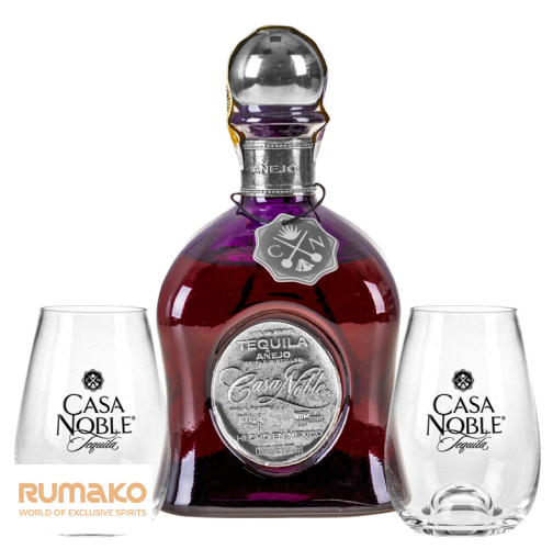 Casa Noble Añejo 40% 0,7l v dřevěném boxu + 2 skleničky