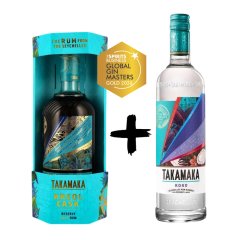 Takamaka DUO - Kreol Cask Dark Rum 40,3% 0,7l + Koko