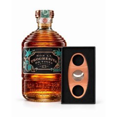 Kubánský rum la Progresiva a cutter na doutníky Kubánský rum la Progresiva a cutter na doutníky