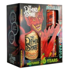 Demon's Share 6 YO 40% 0,7l v dárkovém boxu se 2 plecháčky