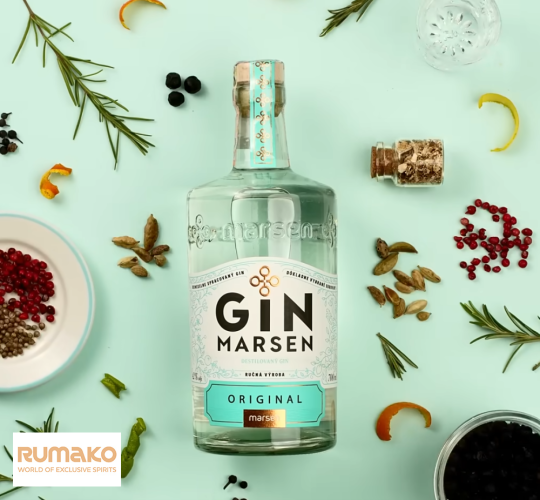 Gin Marsen Original 42% 0,7l v dárkovém balení se skleničkou