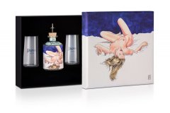 J.Rose London Dry Artisan Gin JR03 43% 0,7l v dárkovém boxu s obrazem a 2 skleničkami