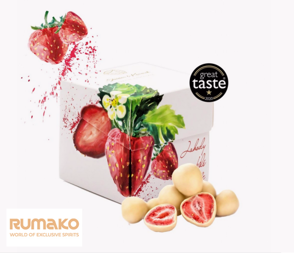 Lyofilizované Jahody v bílé čokoládě, 110g