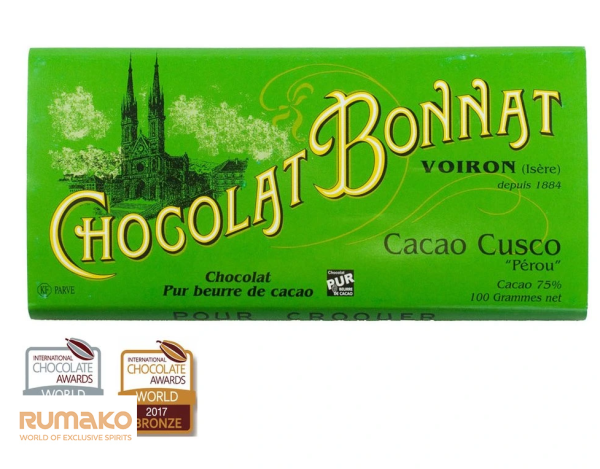 Čokoláda Bonnat Cusco Peru 75%