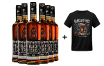 6x Black Tears Spiced Rum 40% 0,7l + tričko Black Tears velikosti M