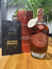 Bacoo 7 YO Rum 40% 0,7l v dárkové krabičce + Biltong Original jako DÁREK
