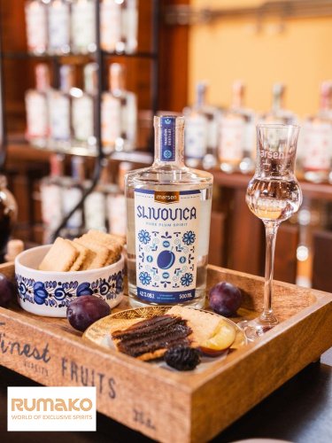 Marsen Slivovica TRADITIONAL 42% 0,5l v dárkové krabičce se skleničkou