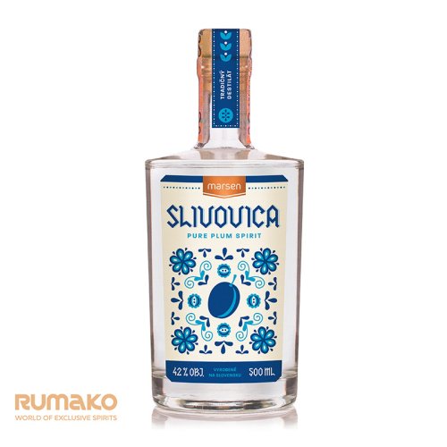 Marsen Slivovica TRADITIONAL 42% 0,5l v dárkové krabičce se skleničkou