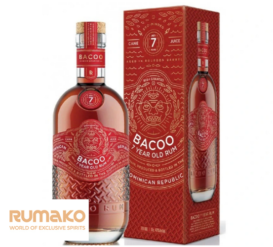 Bacoo 7 YO Rum 40% 0,7l v dárkové krabičce