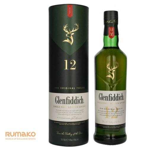 Glenfiddich 12 YO Whisky 40% 0,7l v dárkové krabičce