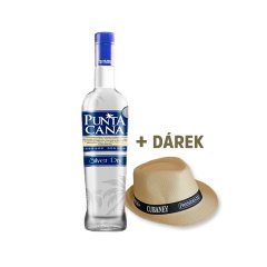 Puntacana Club Silver Dry 38% 0,7l + klobouk