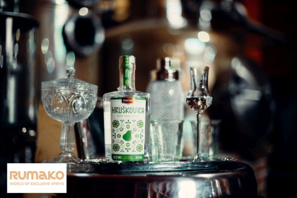 Marsen Hruškovica TRADITIONAL 42% 0,5l v dárkovém balení se skleničkou
