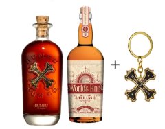 World´s End Rum Dark Spiced a Bumbu Original + přívěsek jako dárek