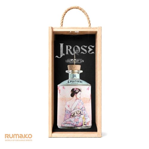 J.Rose London Dry Artisan Gin JR08 43% 0,7l v luxusnín dřevěném boxu