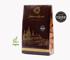 Mandle v hořké čokoládě a kakau s motivem Prahy, 90g