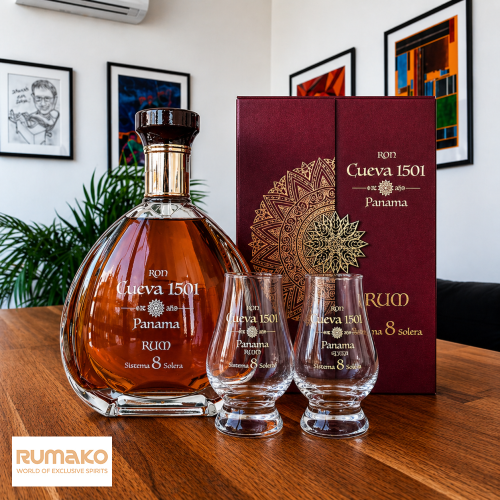 Rum Cueva 1501 Clasco Viejo 40% 0,7l - 8  + 2 skleničky jako DÁREK