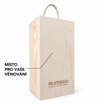 Vlastní text nebo logo na dřevěný dárkový box J.Rose či rumy CDI