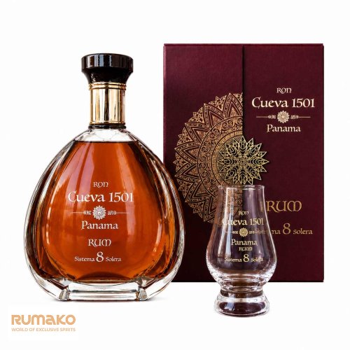 Rum Cueva 1501 Casco Viejo Slásico 8 SC 40% 0,7l  + sklenička jako DÁREK