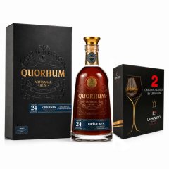 Quorhum 24 Origenes 40% 0,7l v dárkové krabičce + 2 skleničky QRM v dárkové krabičce