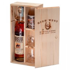 High West Whiskey Randezvous Rye 46% 0,7l Wood Box + 2 skleničky