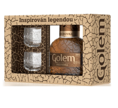 GOLEM Ořechovka 0,5l 30% v dárkovém boxu se skleničkami