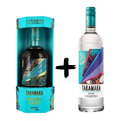 Takamaka DUO - Kreol Cask Dark Rum 40,3% 0,7l + Koko