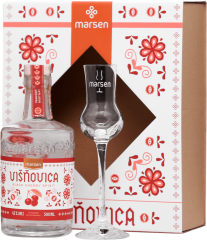 Marsen Višňovica TRADITIONAL 42% 0,5l v dárkovém balení se skleničkou