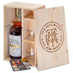 The Real McCoy 12YO 100 Proof Limited 50% 0,7l Wood Box + 2 skleničky