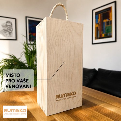 Vlastní text nebo logo na dřevěný dárkový box J.Rose či rumy CDI