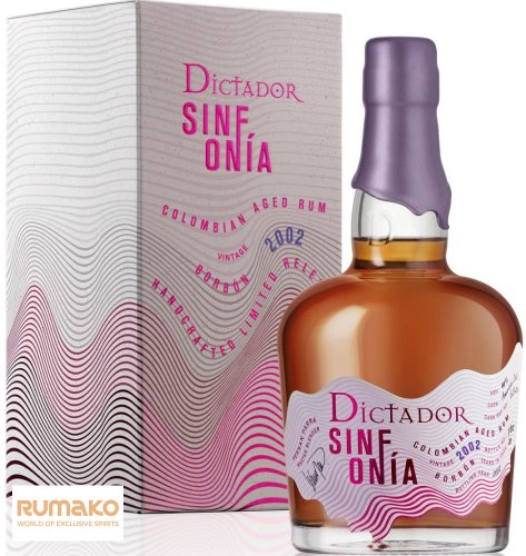 Dictador Sinfonia 2002 Borbon Rum 44% 0,7l v dárkové krabičce