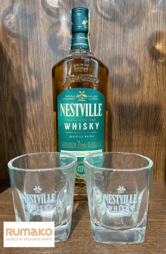 Nestville Whisky Blended 40% 0,7l se 2 skleničkami