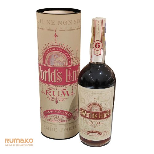 World´s End Rum Dark Spiced Spirit 40% 0,7l v dárkové tubě
