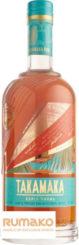 Takamaka Rum Zepis Kreol 43% 0,7l v dárkovém boxu se 2 skleničkami