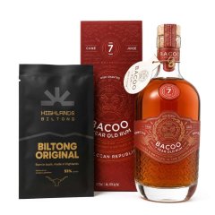 Bacoo 7 YO Rum 40% 0,7l v dárkové krabičce + Biltong Original jako DÁREK