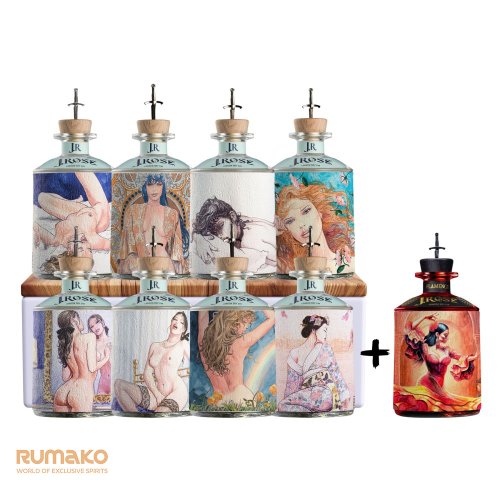 8+1 J.Rose Flamenco Gin 43% 0,7l lahve JR012345689 + Flamenco jako DÁREK